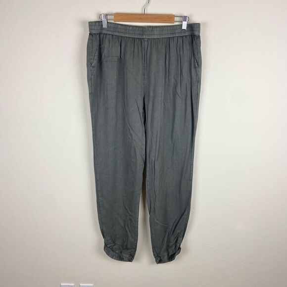 Anthropologie Mododoc Relaxed Ruched Leg Tencel Pant - Gray - Picture 1 of 7